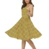 Sleeveless Square Neck Flare Hem Midi Dress - Image 2