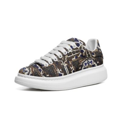 kokorepublic     Unisex Non Slip Lace Up Leather Sneakers