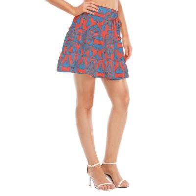 kokorepublic Print Women's Skirts With Waist Lace