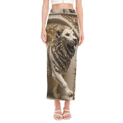 fullbreedcustom Print Women's Side Slit Skirt