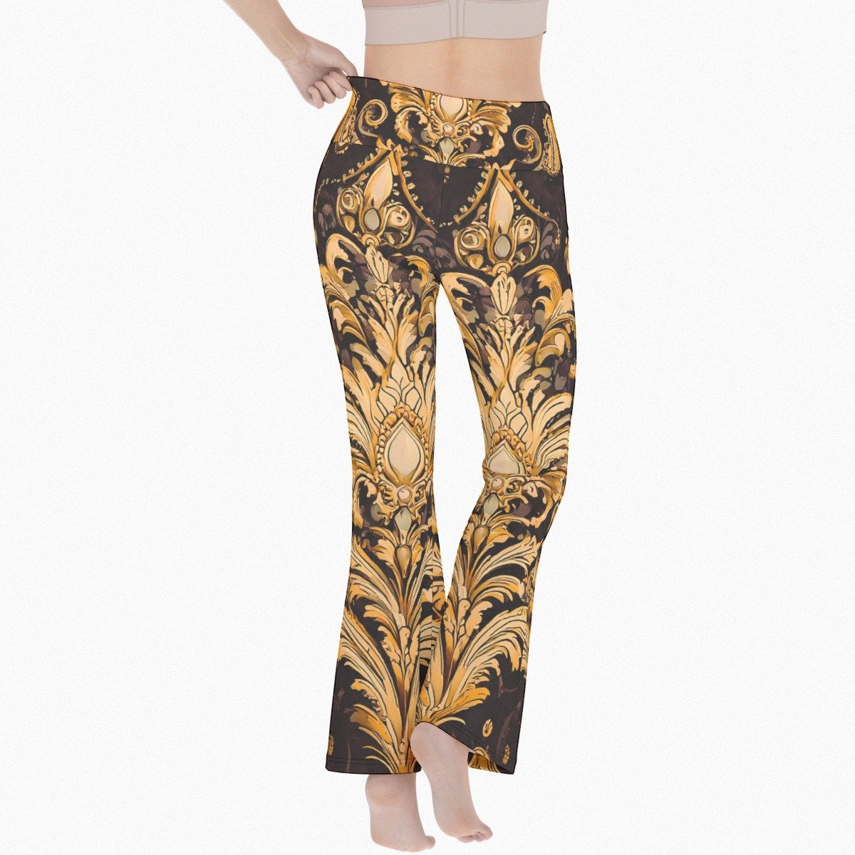 All-over print Women's Flare Yoga Pants - Image 5