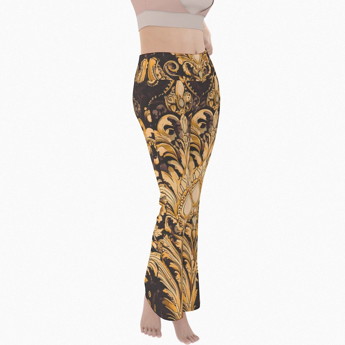 All-over print Women's Flare Yoga Pants - Image 4
