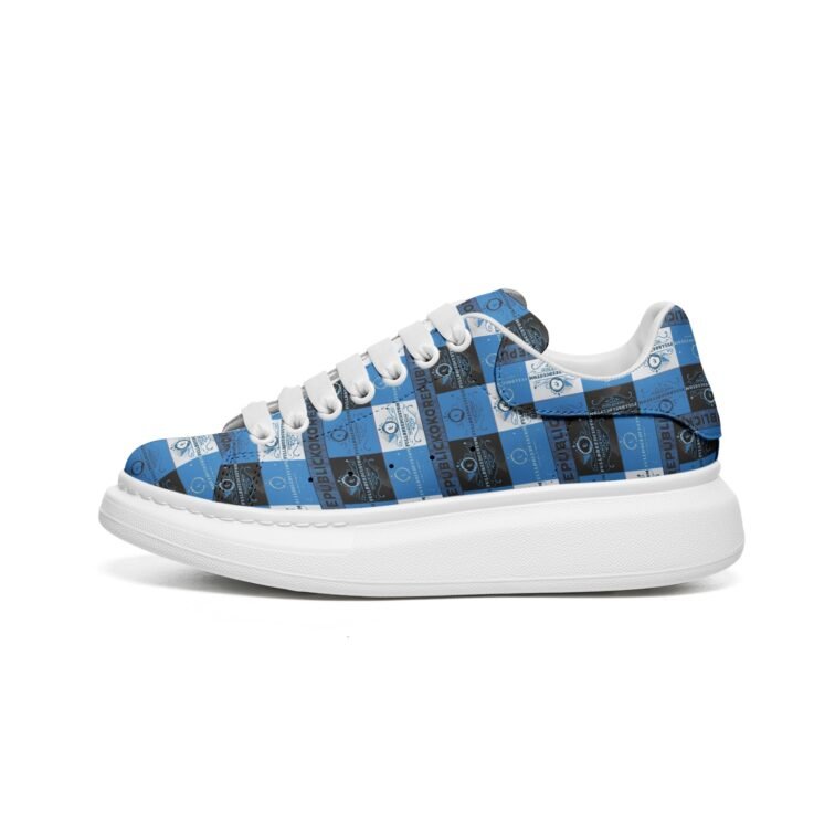 Fullbreedcustom Unisex Non Slip Lace Up Faux Leather Sneakers - Image 4