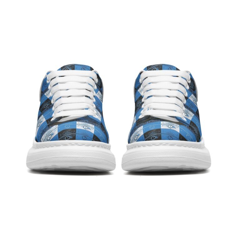 Fullbreedcustom Unisex Non Slip Lace Up Faux Leather Sneakers - Image 5