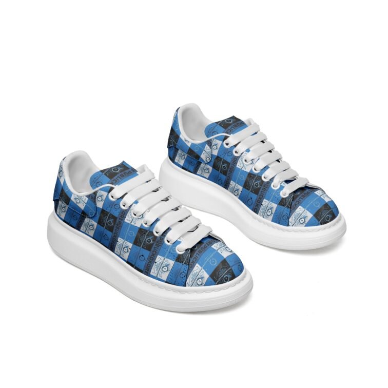 Fullbreedcustom Unisex Non Slip Lace Up Faux Leather Sneakers - Image 7