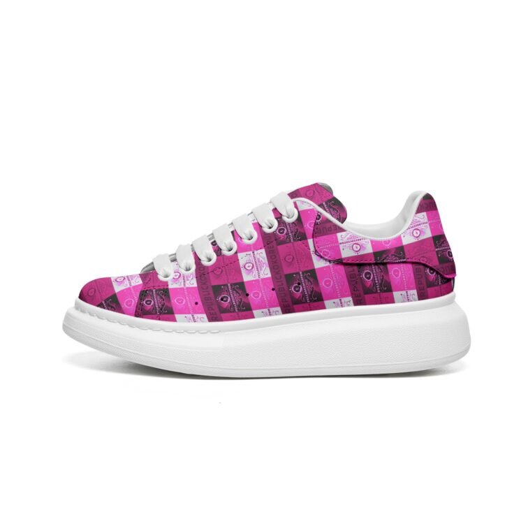 fullbreedcustom Unisex Non Slip Lace Up Faux Leather Sneakers - Image 4