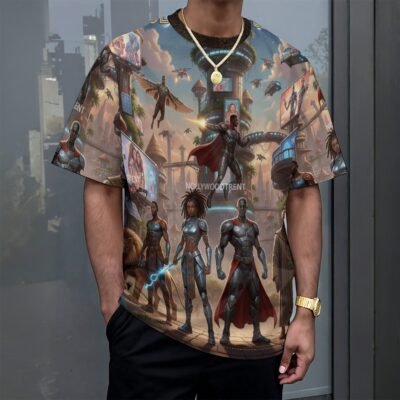 Nollywoodtrend Print Unisex Drop-shoulder T-shirt|180GSM